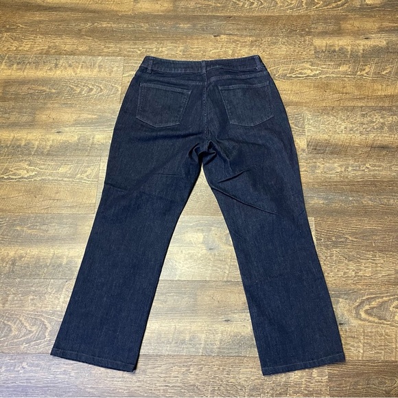 Talbots Jeans Women 10/30 Blue Curvy Fit Straight Leg Ankle Crop Denim Dark Blue - Picture 6 of 8